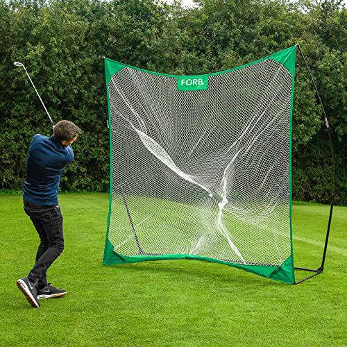 FORB Pro Pop-Up Golf Net - [3 Sizes] | Improve Accuracy, Technique & Swing | Pop Up Golf Training Equipment | Home & Garden Golf Net (8ft x 8ft) - Golf Gift