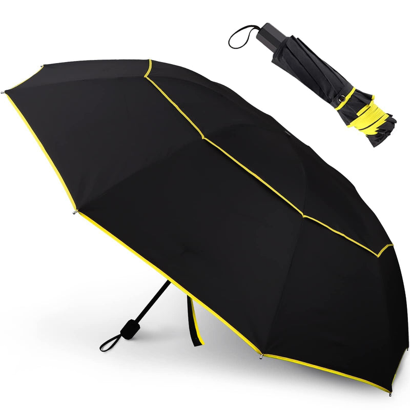 Kalolary 62 Inch Extra Oversize Large Compact Golf Umbrella，Double Canopy Vented Windproof Waterproof Stick Umbrellas for women & men - Golf Gift