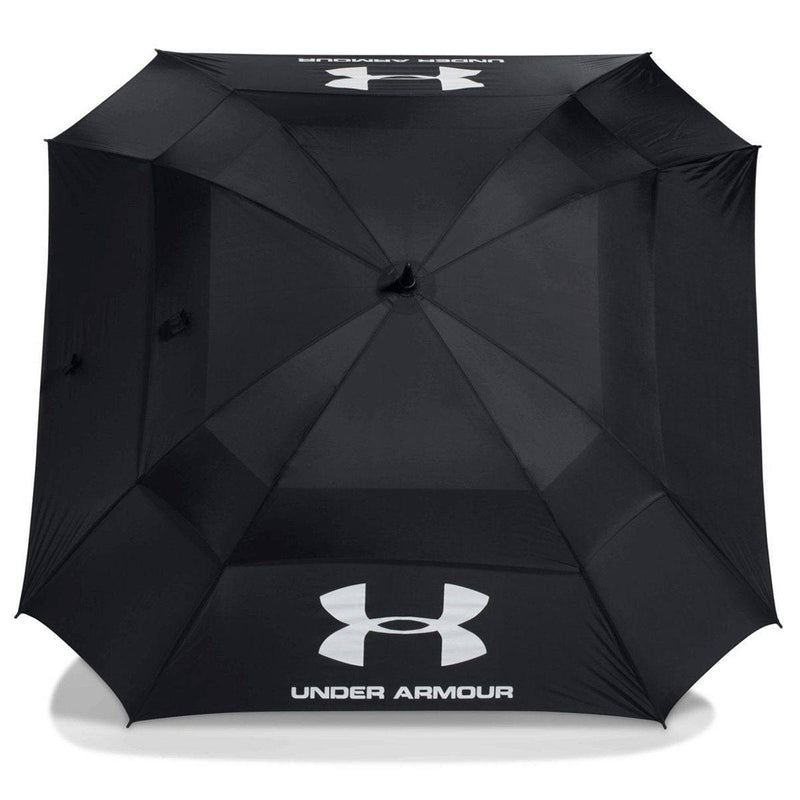 Under Armour 2023 UA 68" Double Canopy Golf Umbrella - Black/High Vis Yellow - Golf Gift