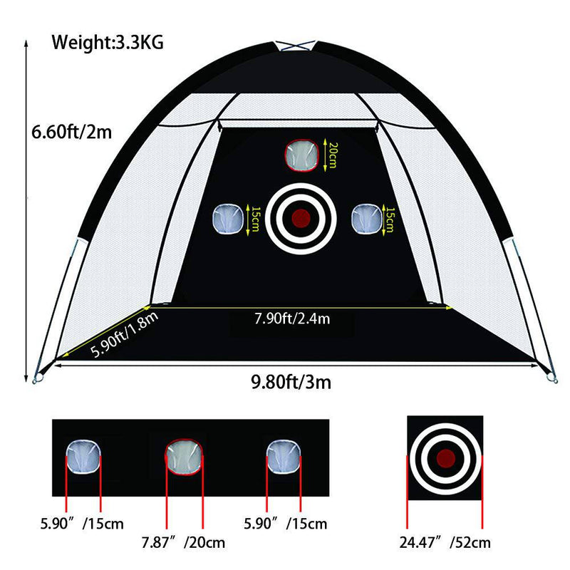 Golf Net, 10x7ft Golf Nets for Backyard Driving, Golf Practice Net with Chiping Net, Golf Swing Trainer, Golf Gifts for Men/Women - Golf Gift