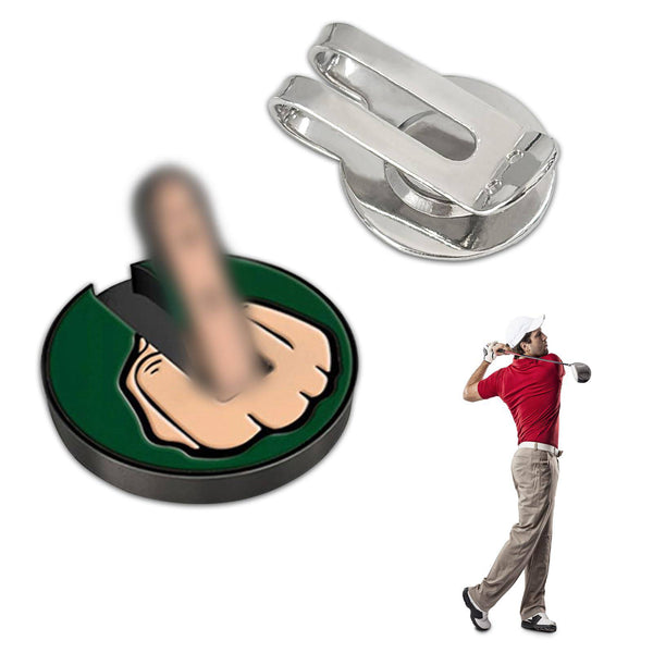 newhsy Magnetic Golf Ball Markers Hat Clip -Finger Salute- Funny Golf Ball Marker Golf Gift for Men Dad Husband Boyfriend Golfer Essential Accessory Present for Golfer - Golf Gift