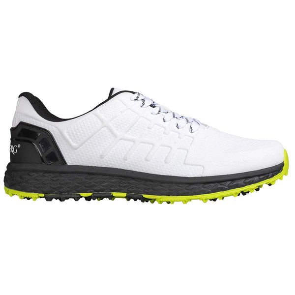 Stromberg - Razor - Mens Spikeless Waterproof Golf Shoes - Comfortable Memory Foam - Mens Sports Trainer - White - 9 - Golf Gift