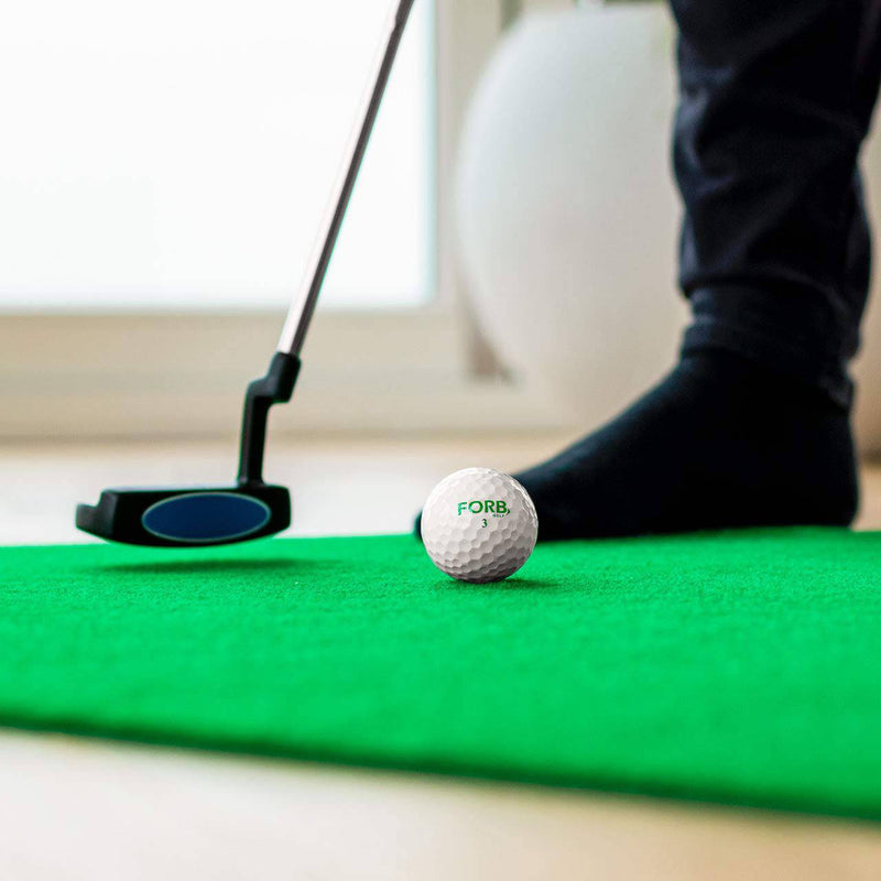 FORB Home Golf Putting Mats - Professional Indoor Golf Putting Practice with 3 Holes (10ft) - Golf Gift