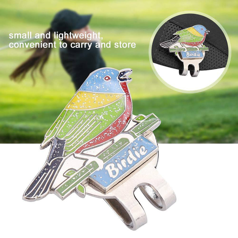 Dwawoo Golf Hat Clip, Animals & Insects Pattern Golf Ball Marker Stainless Steel Golf Cap Clamp(Bird) - Golf Gift