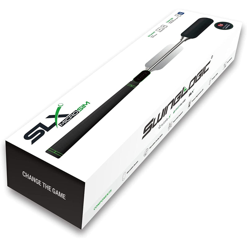 SwingLogic SLX MicroSim Indoor Home Golf Simulator Game App Functionality and E6 Connect Compatibility to Analyze and Improve Swing Accuracy - Golf Gift