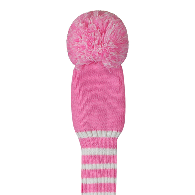 Knit Woods Golf Head Covers, Set of 4, Pink Color, Fit Driver (460CC) Fairways hybrid/UT. Soft and Elastic, Decorative Your Golf Bag to Make It Stand Out - Golf Gift