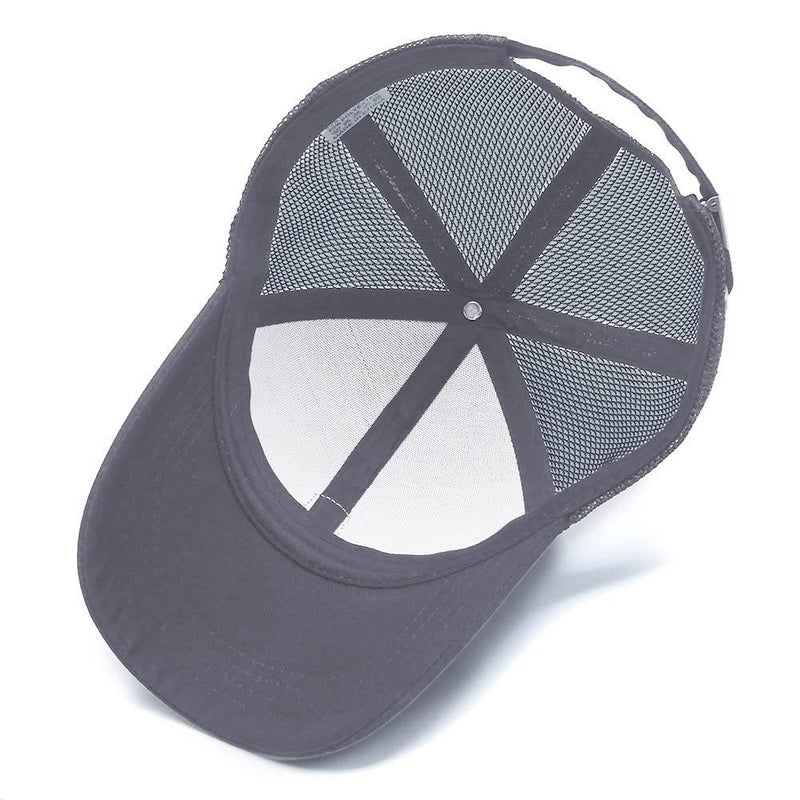 YAMEE Golf Baseball Cap for Men Summer Mesh Hats Breathable Running Hats Outdoor Sports Quick Dry Hat (Grey) - Golf Gift