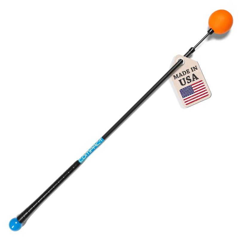 Orange Whip Compact Golf Swing Trainer Aid for Improved Rhythm, Flexibility, Balance, Tempo, and Strength |Orange|35.5" - Golf Gift