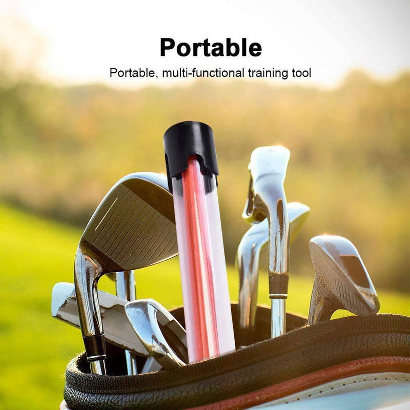 Golf Training Sticks | New Improved Design Set of 2 Orange Golf Alignment Sticks. Includes 2 Connectors, Unique Size 38 inches | An Essential Multifunctional Golf Tool for your Golf Practice Sessions - Golf Gift