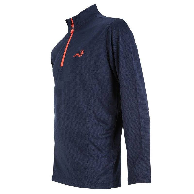 Woodworm Golf Mens 1/4 Zip Pullover/Sweater/Jumper Navy Blue/Red 3XL - Golf Gift