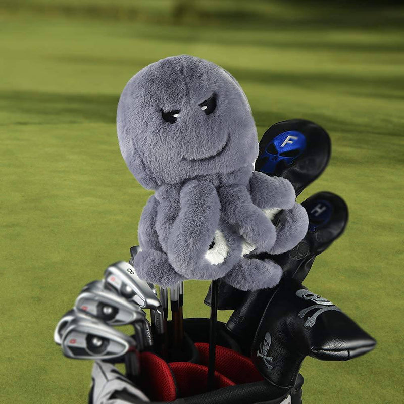 BIG TEETH Golf Novelty Driver Woods Head Cover Club Headcover Protector Octopus Cute Soft - Golf Gift