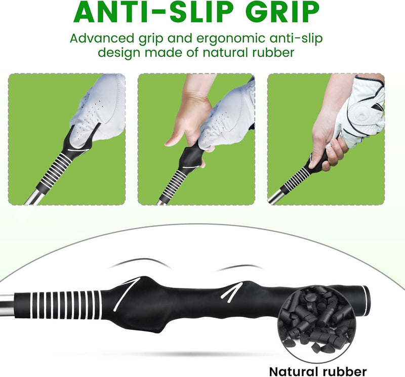 Retractable Golf Training Aid, Correcting Gesturer Training Aid for Tempo Grip Strength Practice Stick for Indoor Practice Warm-up Tempo Chipping Hitting Training - Golf Gift