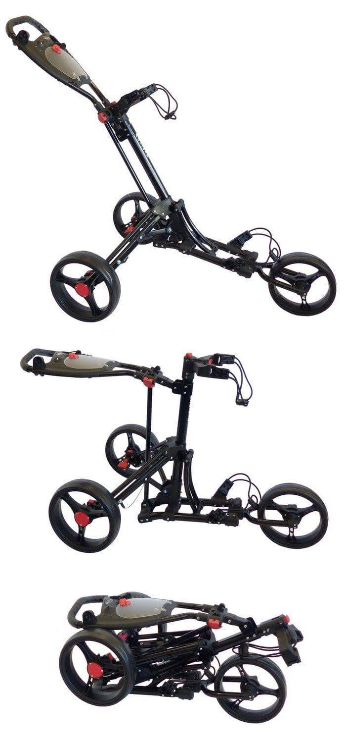 Cruiser Golf CR-6 Deluxe Three Wheel Trolley - One Button Easy Fold - Golf Gift