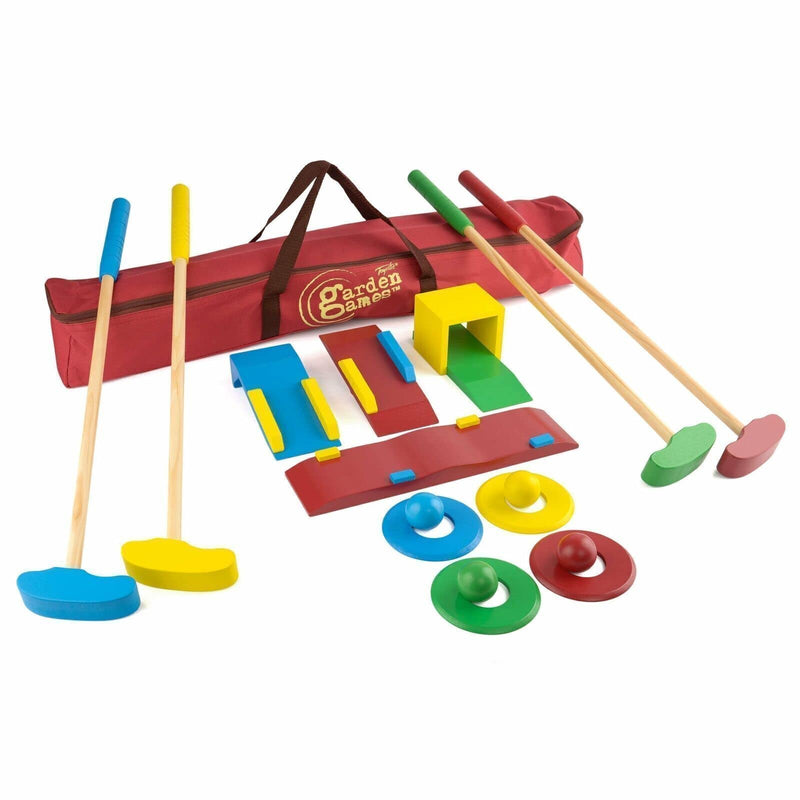 Garden Games | Wooden Crazy Golf Set for Kids, Children's Garden Mini Golf Course - Golf Gift