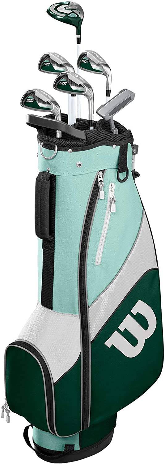 Wilson Golf Pro Staff SGI Half Set, Golf Club Set for Women, Right-Handed, Suitable for Beginners and Advanced Players, Graphite, Light blue/Green, WGG150003 - Golf Gift