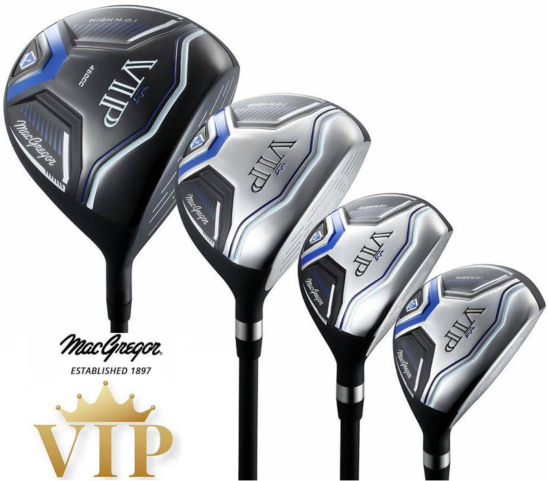 MacGregor VIP Mens 12 Piece Steel Shafted Irons Complete Golf Set & Hybrid Stand/Cart Golf Bag. - Golf Gift