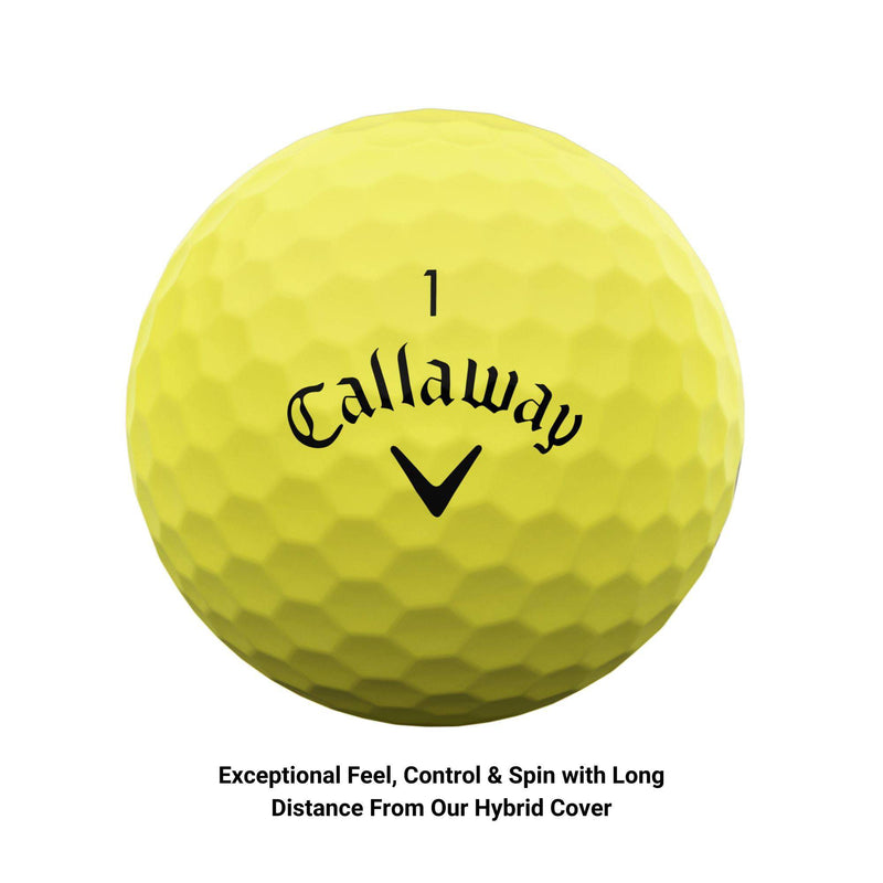 Callaway Golf Supersoft Golf Ball 2023 Yellow Hybrid, One Dozen - Golf Gift