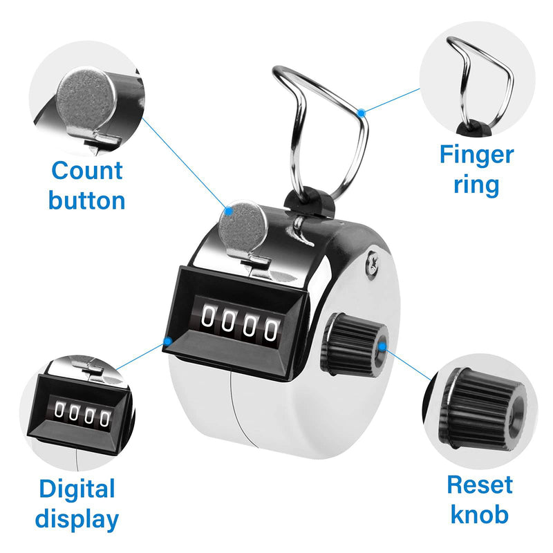 SDARMING tally counter, 4-digit clicker counter, Metal hand tally counters clicker for counting, golf scoring - Golf Gift