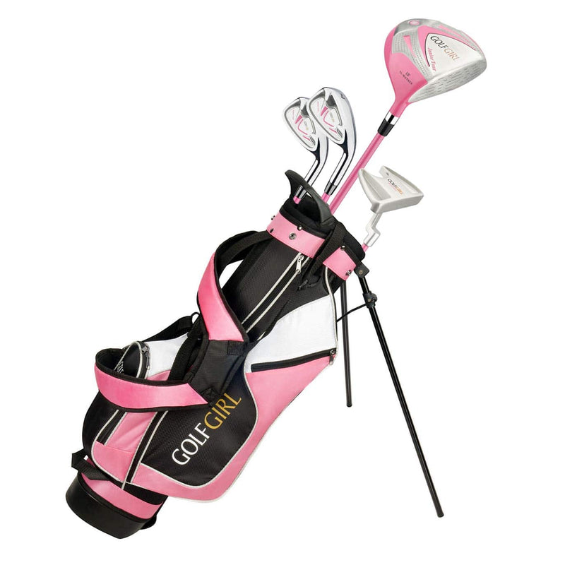 Golf Girl Junior Girls Golf Set V3 with Pink Clubs and Bag, Ages 4-7 (Up to 4' 6), Right Hand - Golf Gift