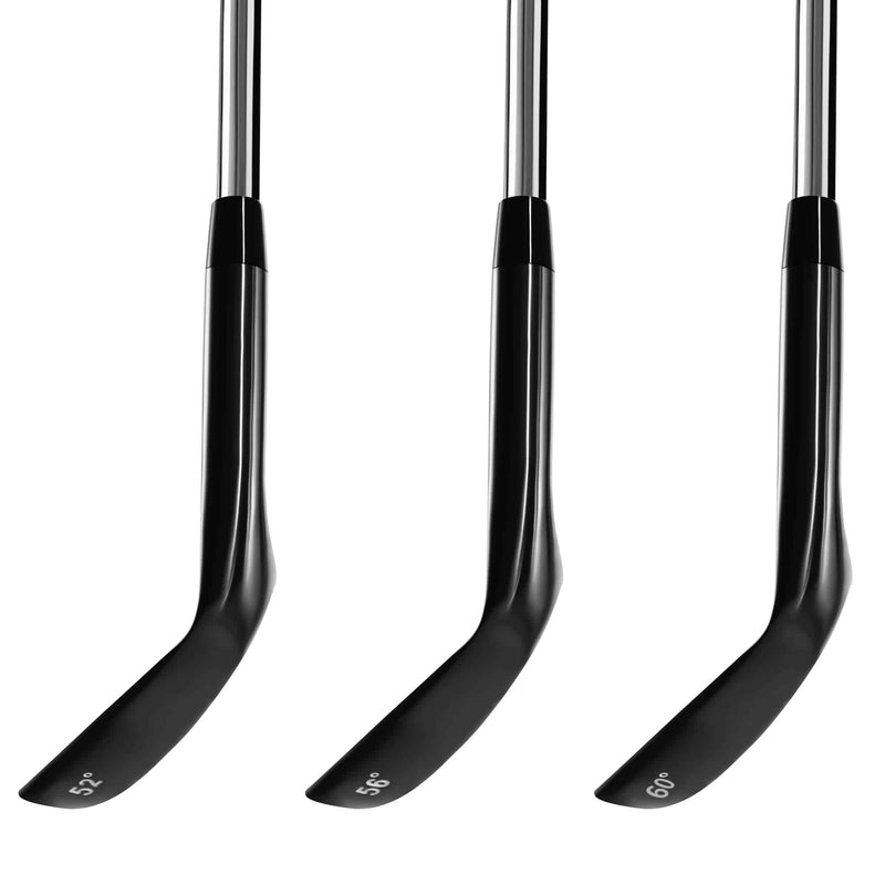 LAZRUS Premium Forged Golf Wedge Set for Men - 52 56 60 Degree Golf Wedges + Milled Face for More Spin - Great Golf Gift (Black, 3 Wedges (52,56,60) - Golf Gift