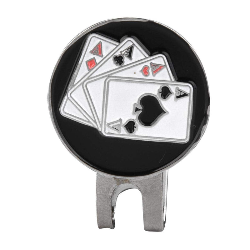 Golf Hat Clip, Poker Shape Metal Golf Mini Magnetic Ball Marker Golfer Hat Visor Clip Accessory - Golf Gift