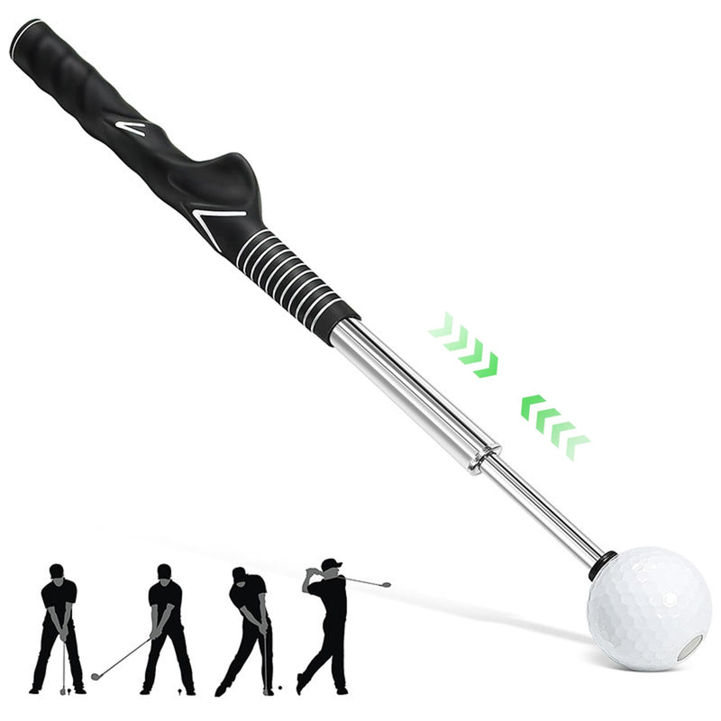 XUEYEGONGJI Golf Swing Training Aid Golf Swing Trainer Retractable Right-Handed Golf Grip Trainer & Golf Swing Trainer for Warm-up Practice - Golf Gift