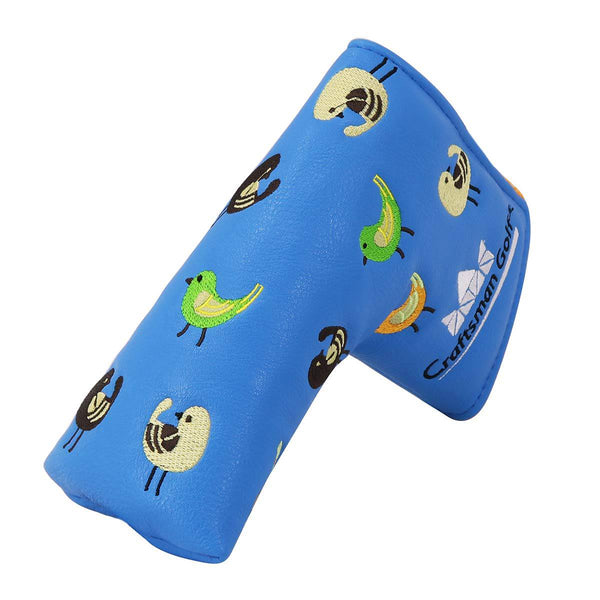 Craftsman Golf Birdie Birds Blue Blade Putter Head Cover Headcover (Blade Putter Cover) - Golf Gift