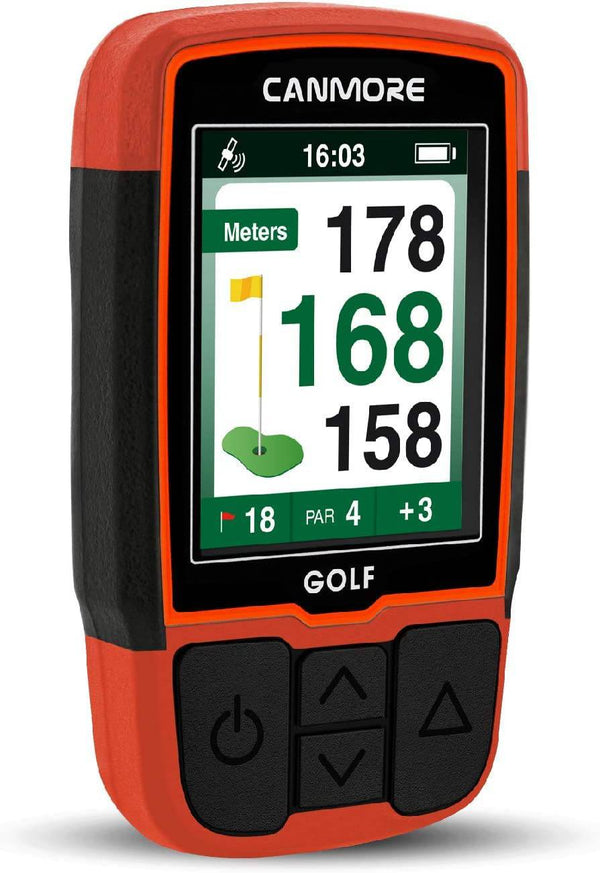 Canmore Handheld Golf GPS HG200- Full-Color Display with 41,000+ Essential Golf Course Data and Score Sheet - Free Courses Worldwide and Growing - Water Resistant - 1-Year Warranty (Orange) - Golf Gift