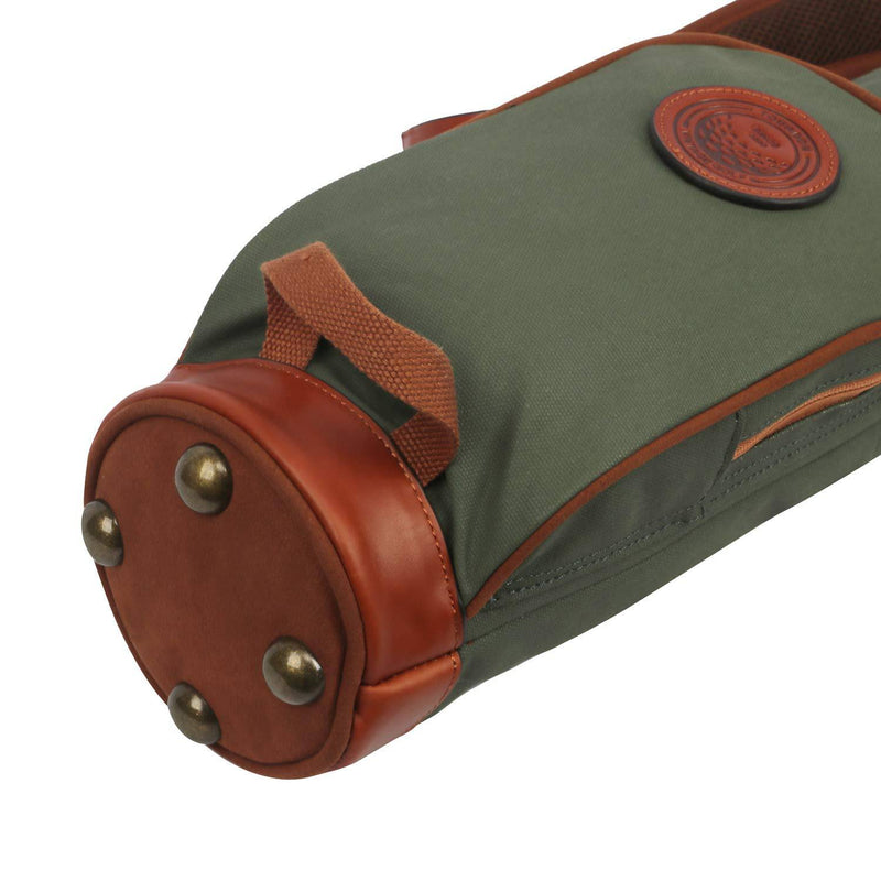 Tourbon Waterproof Canvas Course Training Practice Golf Club Carry Bag Travel Case With Soft Padded Shoulder Strap (Golf Bag TB904CA-Green) - Golf Gift