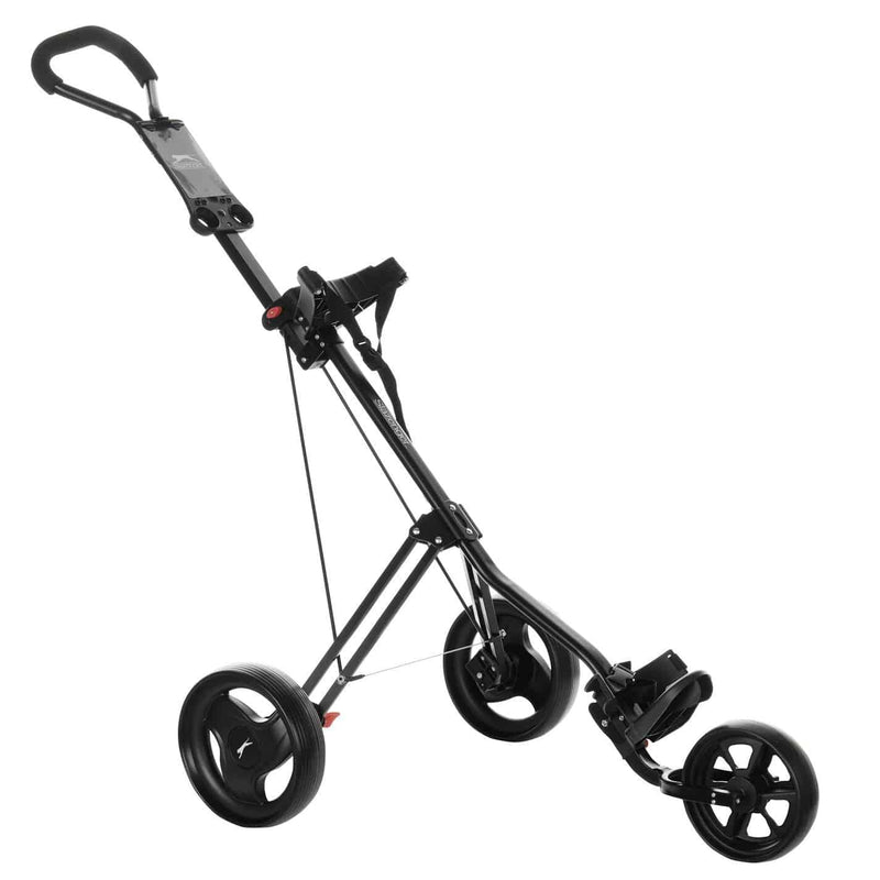 Slazenger 3 Wheel Golf Trolley Push Cart Black - Golf Gift