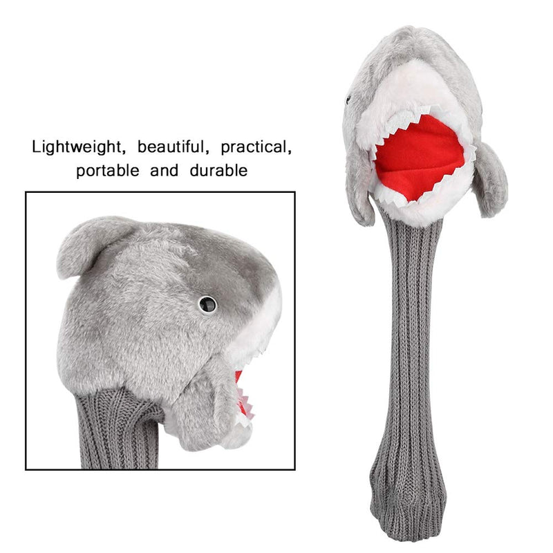 Golf Headcovers, Shark Shape Knit Golf Putter Head Covers Plush Cloth Golf Driver Covers Golf Putter Accessories - Golf Gift