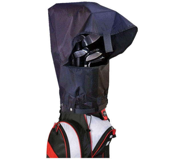 Golf Bag Cover Rain Hood Waterproof Value Pack, Black Rain Cape for Golf Bags fit Almost All Tourbags Golfbags or Carry Cart for Mens Women Golfers (Black) - Golf Gift