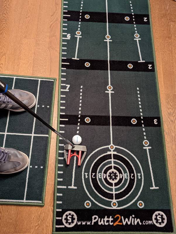 Putt2Win Pro Golf Putting Mat with Putting Games, Practice Training Aids, Golf Chipping Mat & Putting Mirror. 4 Multi Player Golf Games for Kids & Adults to Improve Putting & Chipping Great Golf Gift - Golf Gift