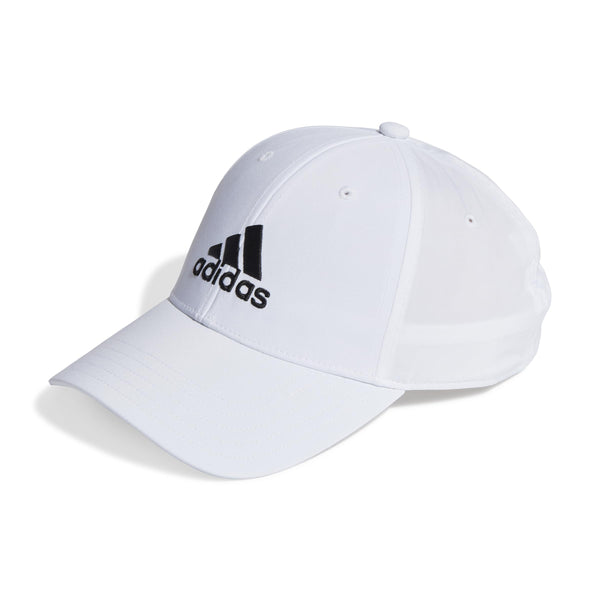 adidas Unisex Embroidered Logo Lightweight, White/Black, L - Golf Gift