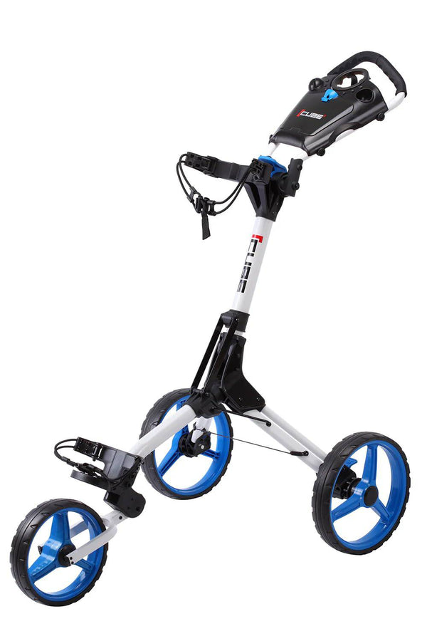 SkyMax Unisex CUBE 3 Golf Trolley - White/Blue - One Size - Golf Gift