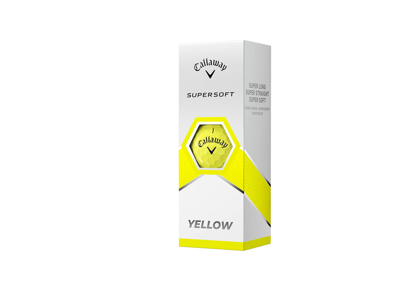 Callaway Golf Supersoft Golf Ball 2023 Yellow Hybrid, One Dozen - Golf Gift