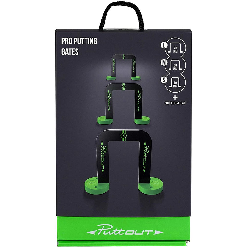 PuttOut Pro Putting Gates (3 Gate Sizes and Protective Pouch) - Golf Gift