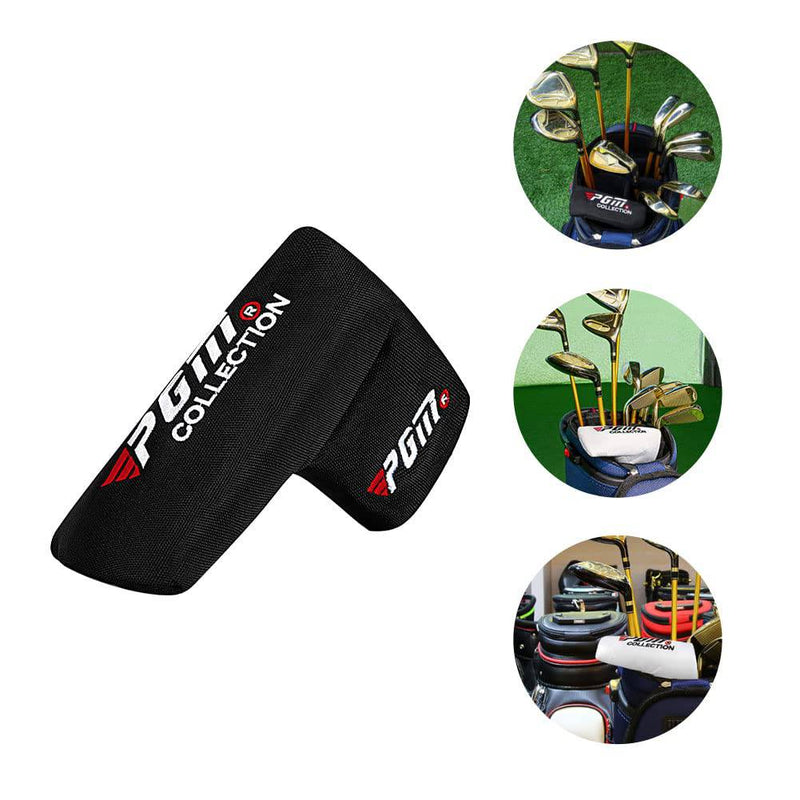 Golf Blade Putter Head Covers,Nylon Fabric Golf Putter Head Cover Golf Headcovers for Putter,Waterproof Lightweight Fahion to Prevent Putter Head from Damaging(Black) - Golf Gift