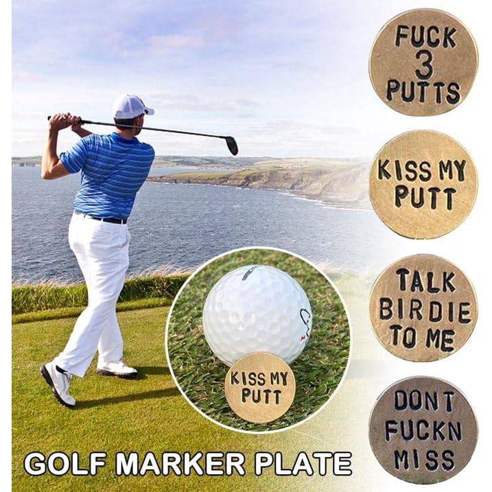 Adult Humor Novelty Golf Ball Markers Funny Golf Ball Marker for Men with Funny Words Unique Golf Gag Gifts for Men or Women Golfers On-Course Accessories - Golf Gift