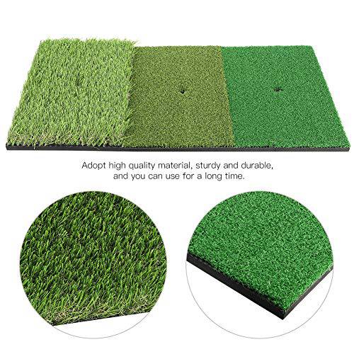 Golfs Hitting Mat,Foldable Golfs Hitting Mat,3 in 1 Swing Practice Grass Mat for Indoor Outdoor Backyard Practice Equipment ﻿ - Golf Gift