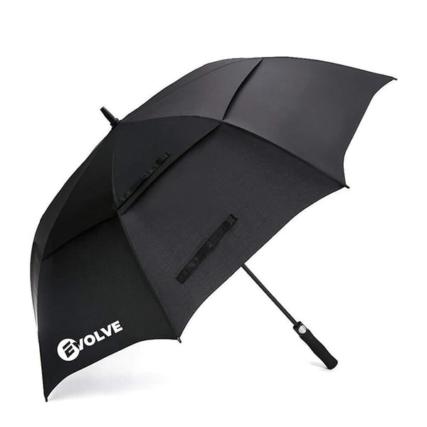 Evolve Large Golf Umbrella | 1 touch Automatic Open | Large Oversize Double Canopy Vented | Windproof & Sun-Proof | 100% Best Waterproof Stick fibreglass Umbrella - Golf Gift