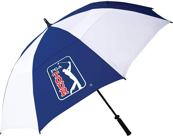 PGA Tour Windproof Golf Umbrella, Blue,White, 62-Inch - Golf Gift