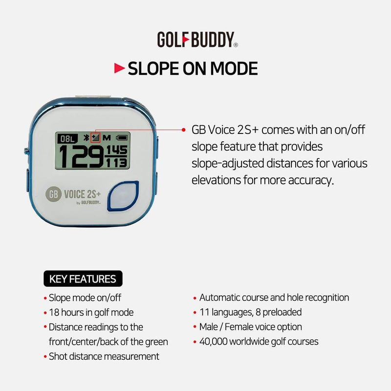 EPHIIONIY GolfBuddy Clip on Voice 2 Golf Navigation GPS for Hat/GPS and Laser Rangefinder, 14 Hours Battery Life, Water Resistant with Lifetime Free Courses and Software Updates,White/Navy - Golf Gift