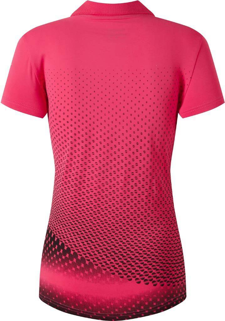 jeansian Women's Sports Breathable Short Sleeve Polo T-Shirts Tee SWT251 Rosered S - Golf Gift