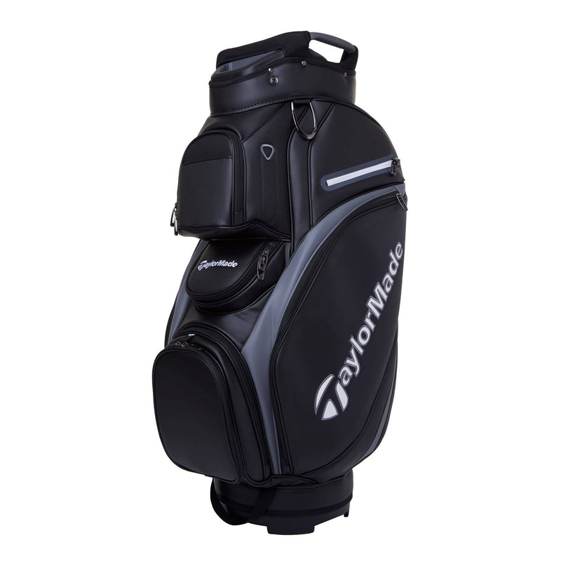 TaylorMade Deluxe Cart Bag (Black/Grey, 2023) - Unisex Golf Item for Adults, 14-Way Top, 7 Pockets, Adjustable Strap, Crush-Resistant, Polyester, 3.8 kg, 91.4 x 49.5 x 26.7 cm - Golf Gift