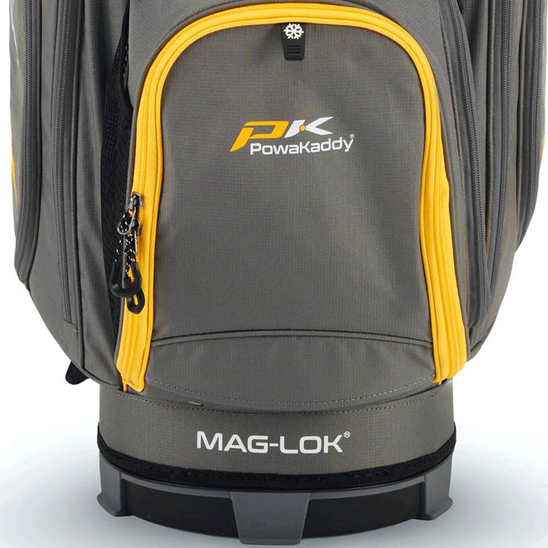 PowaKaddy DLX LITE GOLF CART BAG - GUN METAL/YELLOW - Golf Gift