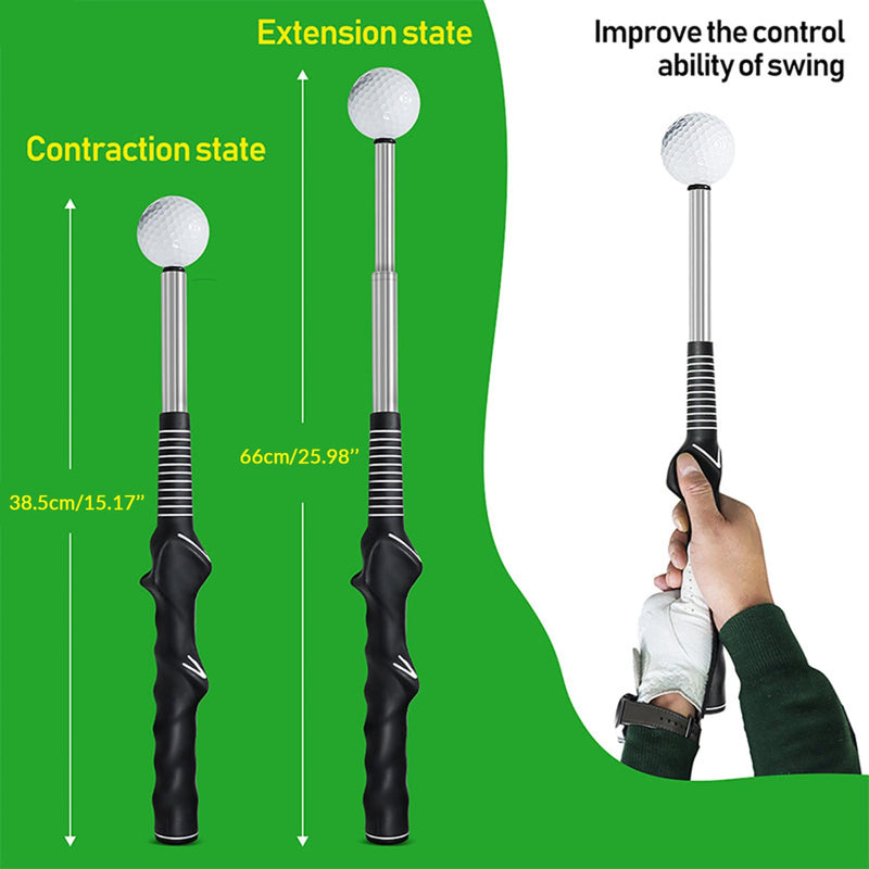 XUEYEGONGJI Golf Swing Training Aid Golf Swing Trainer Retractable Right-Handed Golf Grip Trainer & Golf Swing Trainer for Warm-up Practice - Golf Gift