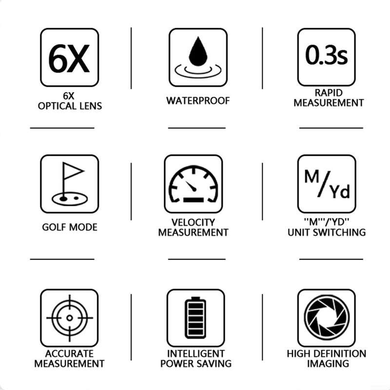 Golf Range Finder Hunting 6.5X Archery Rangefinder for Bow Hunting Rechargeable Range Finders(1000m) - Golf Gift