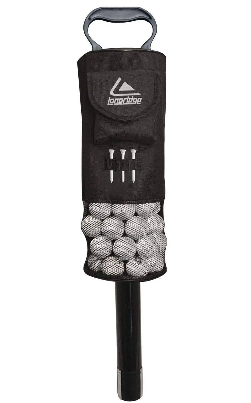 Longridge Golf Shag Ball Bag Deluxe, Black - Golf Gift