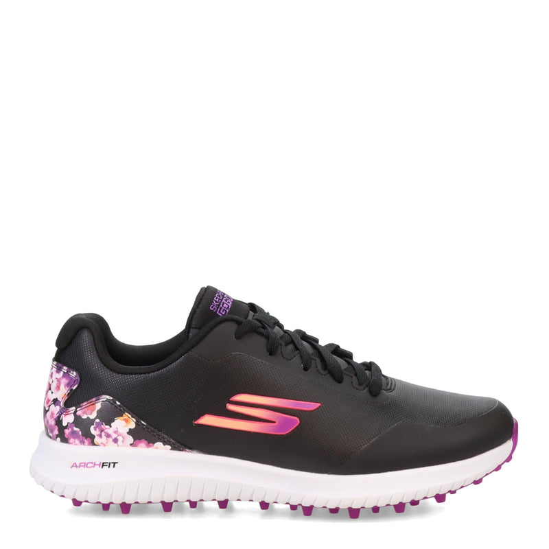 Skechers Women's Go Golf Max Arch Fit Spikeless Golf Shoe Trainers, Black Floral Pattern Waterproof, 6 UK - Golf Gift